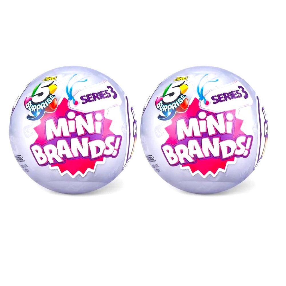 ✅ 2X ZURU 5 SURPRISE MINI BRANDS SERIES 3 MYSTERY CAPSULE REAL MINIATURE BRANDS